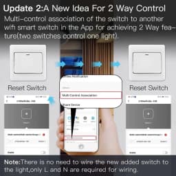 MOES Wifi Smart Light Switch Diy Breaker Module Smart Life/Tuya APP Remote Control,Works with Alexa Echo Google Home 1/2 Way