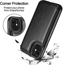 For iPhone 11 Pro XR XS Max 6s 7 8 Plus SE 2020 Wallet Case Luxury Slim Fit Premium Leather Card Slots Shockproof Flip Shell