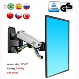 NB F120 17-27' Aluminum GS Gas Spring 360 Rotate Full Motion TV Wall Mount Bracket LCD Monitor Wall Mount Stand Screen Holder