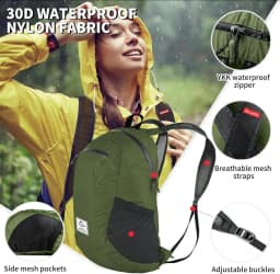 Naturehike Backpack 22L Ultralight Outdoor Waterproof Folding Backpack for Men Women Camping Hiking Shoulder Bag High Capacity