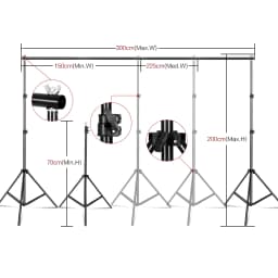 SH Photography Background Backdrop Stand Support Picture Canvas Frame System Kit With Carry Case For Muslin Photo Video Studio