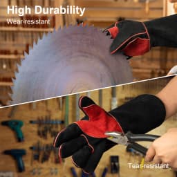 ARCCAPTAIN 16inch Welding Gloves Multifunctional Works Gloves Heat Resistant Mig/Stick/Tig Welder Welding Supplies Gloves