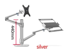 OL-3L OL-3T Aluminum Silver Ergonomics 10'-17' Desk Laptop Stand 32' Monitor Desktop Bracket Computer Mount Full Motion Column