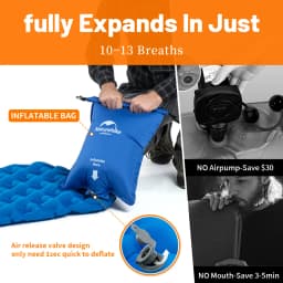 Naturehike Inflatable Mattress Air Mattress Ultralight Outdoor Sleeping Pad Folding Bed Sleeping Mat Hiking Camping Mattress