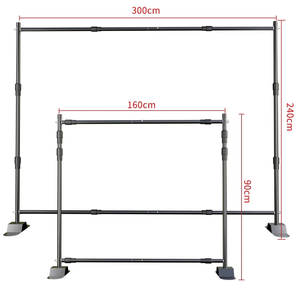 2.4x3M Backdrop Background Stand Frame Support System Muslin Green Screen With OXford Bag For Photography Photo Studio Video