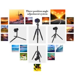 Walkingway Aluminum Protable Q666 Professional Travel Camera Tripod Monopod Ball Head&Phone Holder for DSLR Smartphone Video