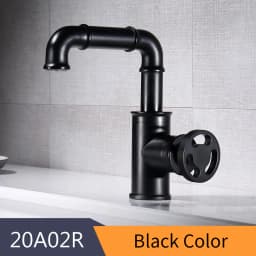 Basin Faucets Black Color Brass Crane Bathroom Faucets Hot And Cold Water Mixer Tap Contemporary Mixer Tap Torneira WF-20A02