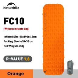 Naturehike FC10 FC01 Inflatable Mattress Air Mattress Camping Mat Ultralight Camping Mattress Sleeping Mat Nylon Sleeping Pad