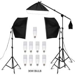 SH Photography Softbox Lighting Kit Four Lamp Softbox Kit 50x70CM Soft Box Equipment E27 Base For Photo Studio Kit Shooting