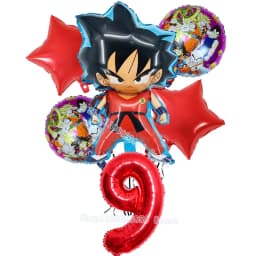 Dragon Ball Theme Birthday Party Son Goku Vegeta Pull Flag Banner Numbers Balloon Cake Insert Decoration Children Christmas Gift