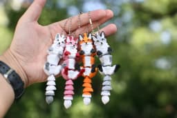 1/4 Piece - 3D Printed Articulated Fox Ornament, Christmas Hanging Decoration, New Year Birthday Wedding Party Gift, Gift Bag Filler, Indoor Car Decoration Pendant, Backpack Keychain