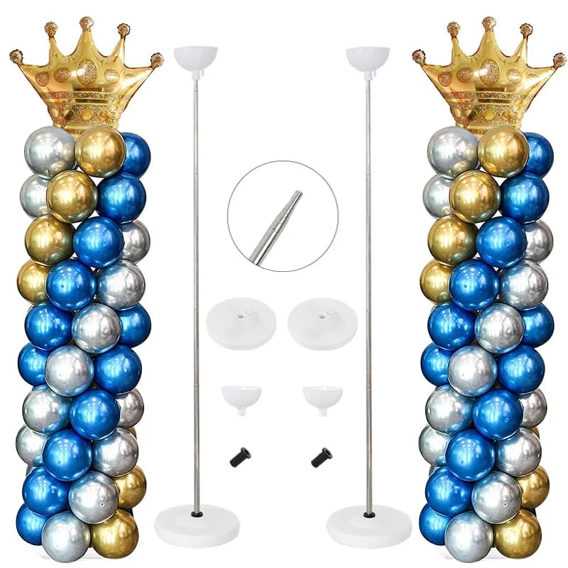 1/2set Balloon Column Stand Kit 2M Adjustable Ballon Tower Holder for Wedding Birthday Party Baby Shower Christmas Decorations