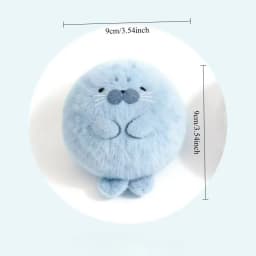 Cute Soft Seal Plush Keychcains Kawaii Animal Children Schoolbag Pendant Knapsack Accessories Christmas New Year Gifts