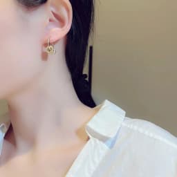 New Designer Earrings. There Are Two Detachable Wearing Modes, Round Shiny Zircon Silvery Earrings. Cute Christmas Gift.
