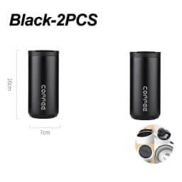 400ml Stainless Steel Thermal Coffee Mug 304 Thermos Mug Leak Proof Portable Travel Thermal Cup Water Bottle Christmas Gifts