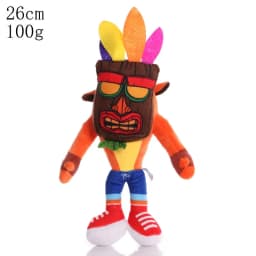 26cm New Crash Bandicoot Stuffed Plush Toys Crazy Trilogy Series Anime Figure Dolls Kawaii Child Birthday Christmas Gifts Decor