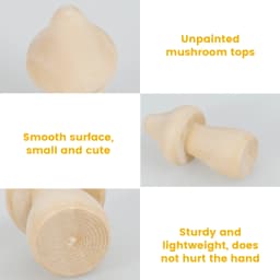 30pcs Unfinished Wooden Mushroom or 20pcs Mini Doll for Arts and Crafts DIY Projects Ornaments Kids Birthday Christmas Gifts