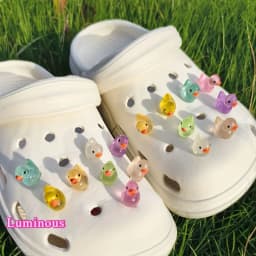 Fruit Shoe Decoration Set Cute Christmas Ducks Advanced Shoe Decorations DIY Detachable Buckle Shoes Accessories1Set