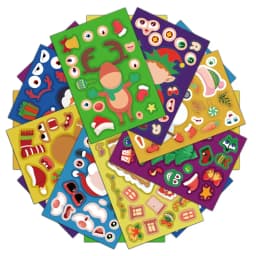 8PCS Creative Christmas Face Changing Series Stickers, Account Materials, Skateboarding Notebook Gooka Stickers