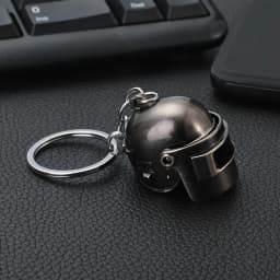 1pc Funky Zinc Alloy Helmet Keychain, Metal Key Ring, Unplated, Non-Braided, Ideal Christmas Gift for Ages 14+