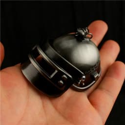 1pc Funky Zinc Alloy Helmet Keychain, Metal Key Ring, Unplated, Non-Braided, Ideal Christmas Gift for Ages 14+