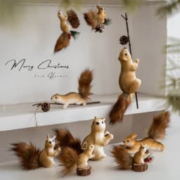 1/9PCS Artificial Squirrel Christmas Tree Fake Squirrel Climbing Pet Holiday Party Props Outdoor Christmas Decorations