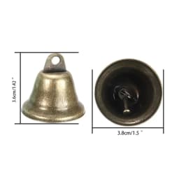 5/10pcs Iron tinplate 38mm Christmas Decoration Jingle Bells Pet Pendants Hanging for Festival Party Making Wind Chimes Decor