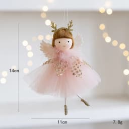 New Christmas Plush Angel Doll Pendant Ornaments Xmas Tree Hanging Decorations For Home Festive Party Decor 2024 New Year Gifts