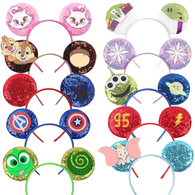 2026 Newest 3.3" Mickey Mouse Ears Headband Without Bow For Boys Christmas Headband Girls Festival Cosplay Diy Hair Accessories
