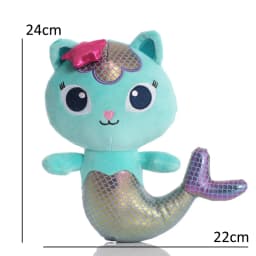 25cm 8Pcs Kawaii Gabby doll house plush toy cartoon stuffed animal mermaid cat mermaid plush doll children's Christmas gift