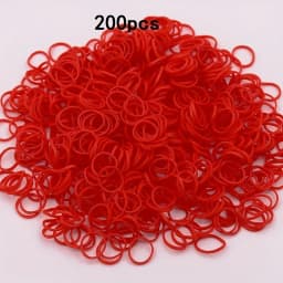 200pcs Rubber Loom Bands DIY Bracelets Wristband Silicone Rubber Hairbands Craft Kit Toys Birthday Christmas Gift Party Supplies