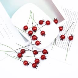 50/100Pcs Christmas Party Decoration Pomegranate Fruit Home Wedding Bridal Accessory Decorative Flowers Wreath Artificial Plants