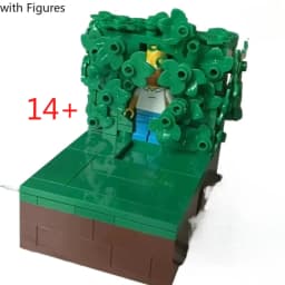 2025 227pcs MOC Building Block Homer Backing Into the Bushes Technology Bricks Birthday Christmas DIY Gifts Adults Toys