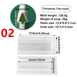 Christmas Tree Elk Beard Tube Column Silicone Candle Soap Mold DIY Embed Soap Making Supplies Silicone Mold Soap
