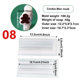 Christmas Tree Elk Beard Tube Column Silicone Candle Soap Mold DIY Embed Soap Making Supplies Silicone Mold Soap