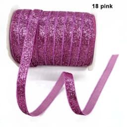 50Yard 10mm Multicolor Shimmer Velvet Ribbon Sparkle Glitter Ribbon For DIY Craft Christmas Gift Wrapping Wedding Decor