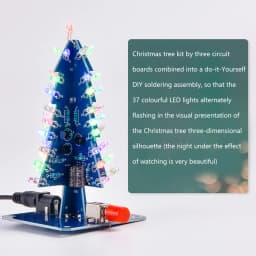 DIY LED Multicoloured Christmas Tree Kit DC5V LED Flashing Light Circuit Kit Electronic Fun Soldering Practice Kit
