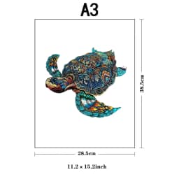Turtle Wooden Jigsaw Puzzles for Adults Kids,Animal Shaped Pieces Jigsaw Puzzles Toys with Package, Christmas Gift Home Decor