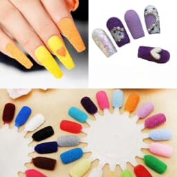 12 Colors 3D Candy Flocking Velvet Fuzzy Nylon Fiber Powder for Nail Art Manicure Taba Squishy Scenery Christmas Crafts DIY