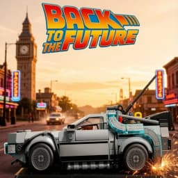 IN STOCK NEW MOC Back to the Future Time Machine Sports Car Building Block Model Bricks DIY Toy Birthday Christmas Gifts