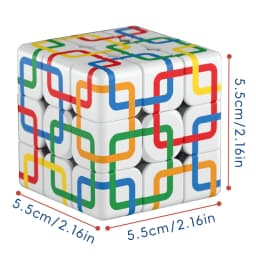 Square Grid Speed Cube, 3x3 Speed Cube Puzzle Cube, 3x3x3 Puzzle, Ideal Cube Puzzle Toy for Kids and Adults, Christmas/Birthday