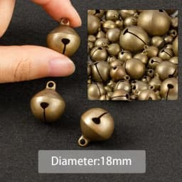 6/8/10/12/14/16/18/20/25mm Bronze Metal Jingle Bells Loose Beads Festival Party Christmas Decoration DIY Crafts Accessories