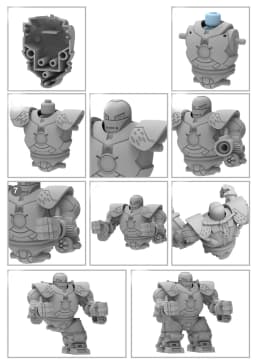 New Product TK131 Iron Tyrant Mechanical Armor Assembly Building Blocks, Man Zai Pendant Model Toy, Christmas
