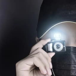 Sound And Light Simulated Digital Camera Retro Phase Pendant, Necklace Punk Flash Jewelry Key Halloween Christmas Gifts