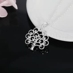 URMYLADY 45cm 925 Sterling Silver fine tree Pendant Necklace For Women Fashion charms Christmas gifts party Wedding Jewelry