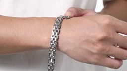 Stylish Strap Chain Boys Men Bracelets Stainless Steel Links Wristband, Father's Day Dad for Birthday Christmas Gift Jewelry