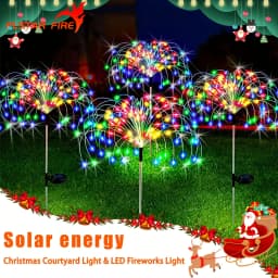Solar Garden Lights 460LED Firework Lights Fairy Light Suitable for Courtyard Party Outdoor Decorative Garden Lights Christmas