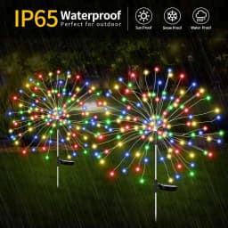 Solar Garden Lights 460LED Firework Lights Fairy Light Suitable for Courtyard Party Outdoor Decorative Garden Lights Christmas
