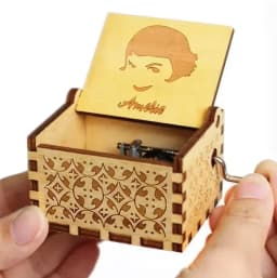 2026 HOT Commemorative Music Box Hand Crank Holiday Gift Christmas Gift Wooden Simpson Music Box Pink Panther Music Box