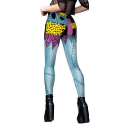 Cosplay Movie Nightmare Christmas Sally Dress Leggings Set Zentai Bodysuits Women Scary Sally Disguise Halloween Party Costume